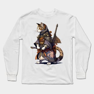 Japanese Cat Samurai Katana Catana - Love Cats Long Sleeve T-Shirt